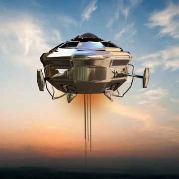 Ufo spaceship Stock Illustration