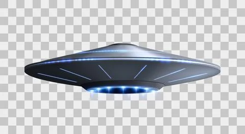 UFO spaceship with light beam Stock Illustration