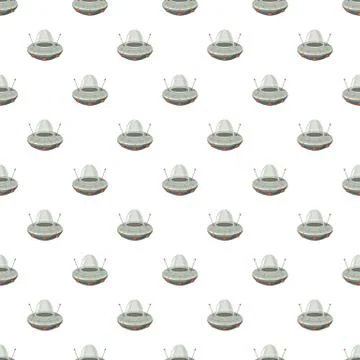 Ufo spaceship pattern Stock Illustration