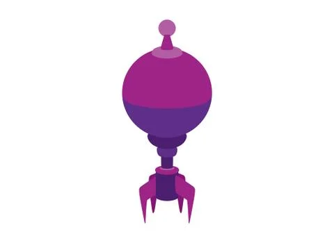 UFO spaceship vector isolated Stock Illustration