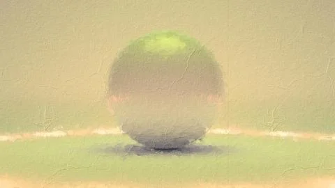 UFO Sphere inside a 3d Scene Stock Illustration