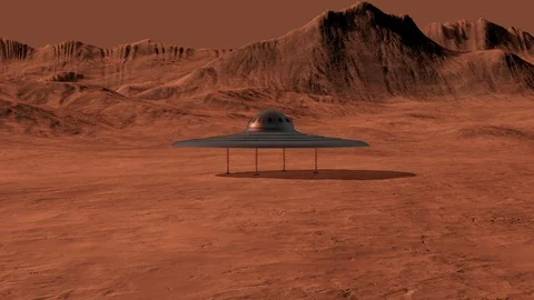 UFO touch down Stock Footage 90450651