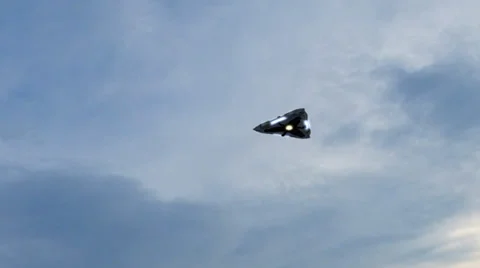 UFO Triangle Spaceship Stock Footage 34350637