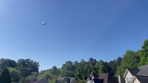 UFO UAP TWO spheres objects in residental daytime Stock Footage 240195452