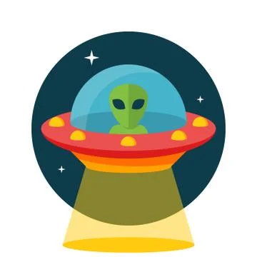 UFO, Unidentified flying object Stock Illustration