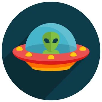 UFO, Unidentified flying object Stock Illustration