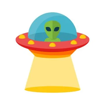 UFO, Unidentified flying object Stock Illustration