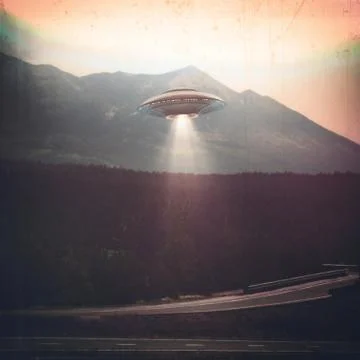UFO Unidentified Flying Object Illustrazione stock