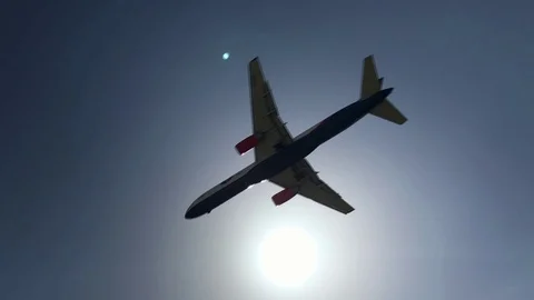 UFO unknown flying object follow plane Stock Footage 111519093