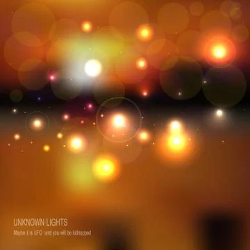 UFO Unknown Lights. Stock Illustration