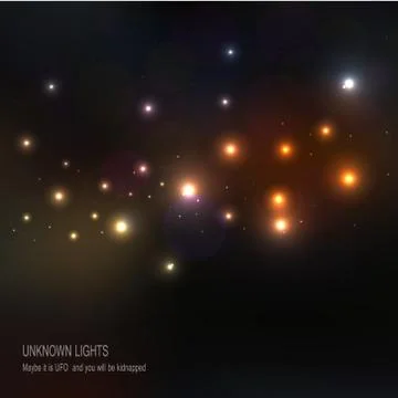 UFO Unknown Lights. Stock Illustration