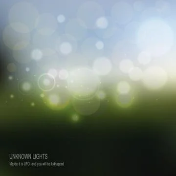UFO Unknown Lights. Stock Illustration