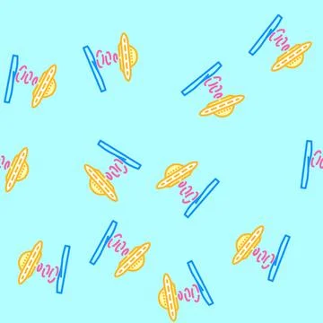 Ufo unsolved mystery vector seamless pattern Stock Illustration