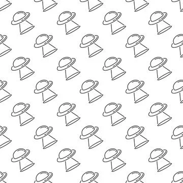 UFO vector concept outline minimal seamless pattern イラスト素材