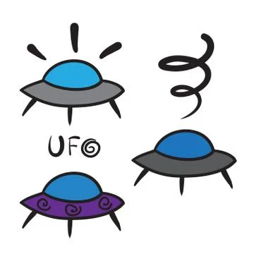 UFO vector icons. Stock Illustration