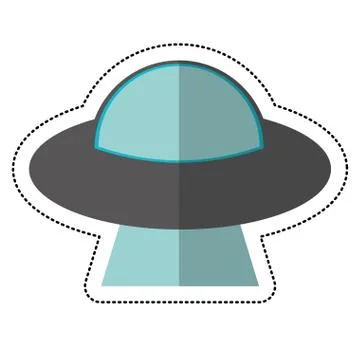 Ufo vehicle shadow Stock Illustration