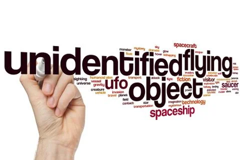 UFO word cloud Foto stock
