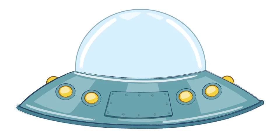 UFO.Flying saucer Stock Illustration