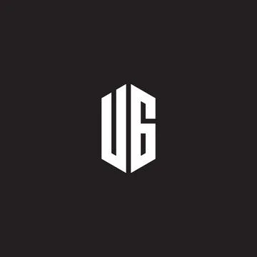 UG Logo monogram with hexagon shape style design template Stock Illustration