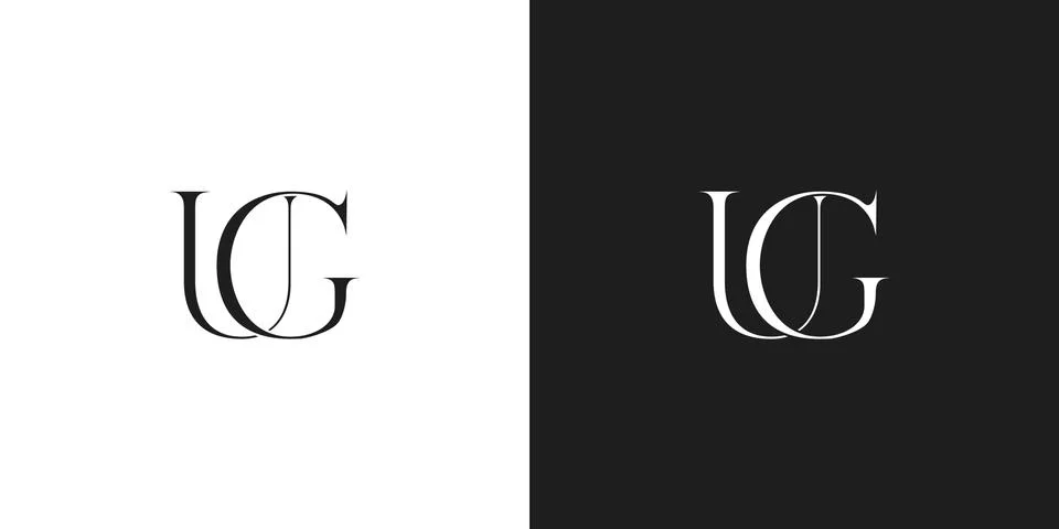 UG logo, monogram, vector Stock Illustration