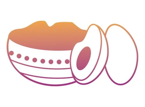 Ugadi indian elements rainbow lines Stock Illustration