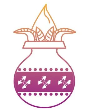 Ugadi indian elements rainbow lines Illustrazione stock