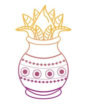 Ugadi indian elements rainbow lines Stock Illustration