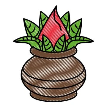 Ugadi indian elements scribble Stock Illustration