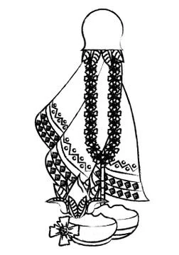 Ugadi indian elements sketch Stock Illustration