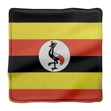 Uganda 3d flag Stock Illustration