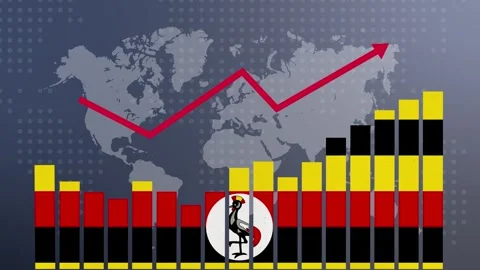 Uganda bar chart graph with ups and down... | Stock Video | Pond5