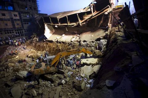 Uganda Building Collapse - Mar 2009 Fotos de archivo