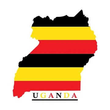 Uganda country map Stock Illustration