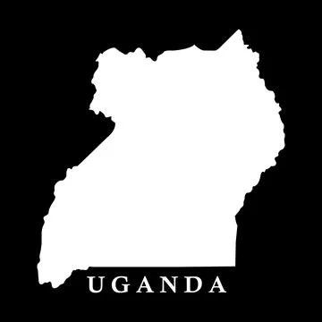 Uganda country map Illustrazione stock