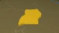 Uganda extruded. Solids. 4k or 4k+ Resolution