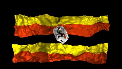 Uganda flag Stock Footage 110863215