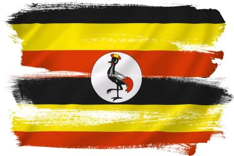 Uganda flag Stock Illustration