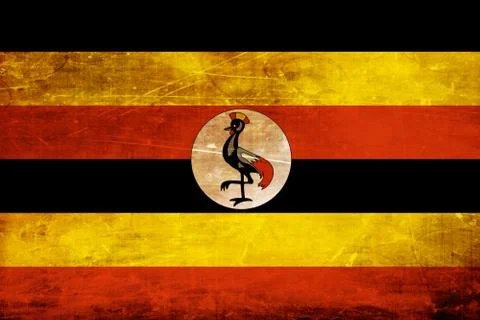 Uganda flag Stock Illustration