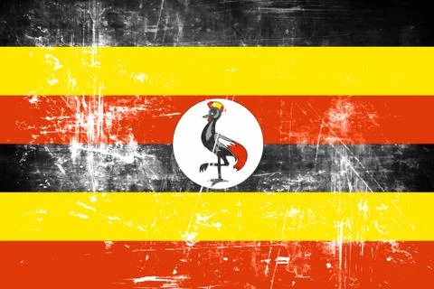Uganda flag Stock Illustration