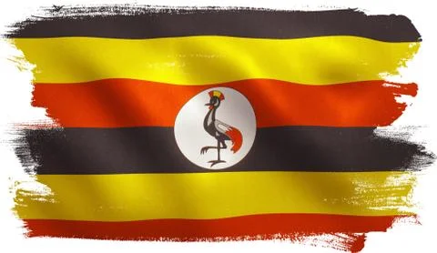 Uganda Flag Stock Illustration