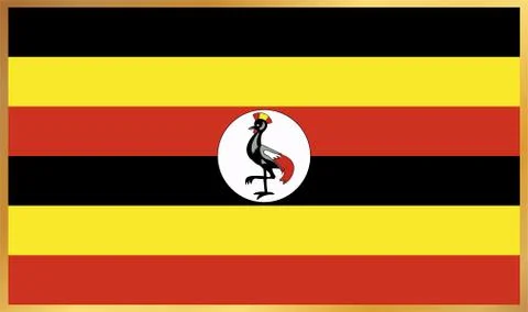 Uganda Flag Illustration Stock Illustration