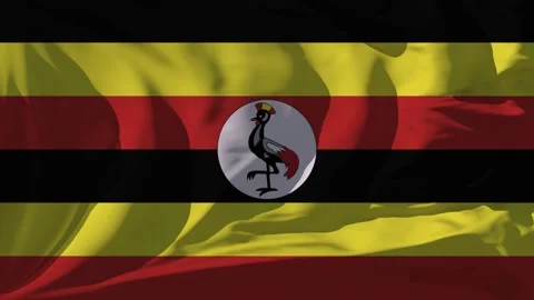 Uganda Flag Loop Stock Footage 295743639