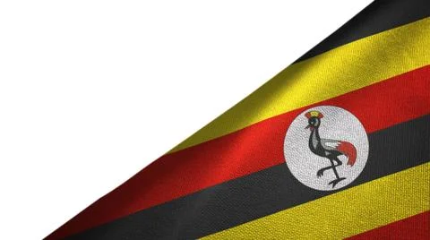 Uganda flag right side with blank copy space Stock Illustration