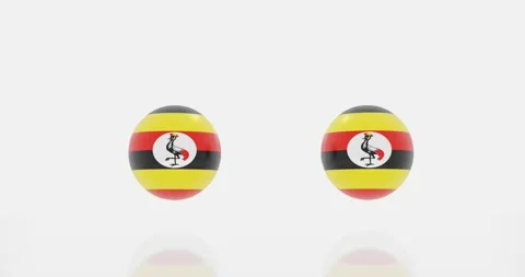 Uganda flag symbol Stock Footage 194496319