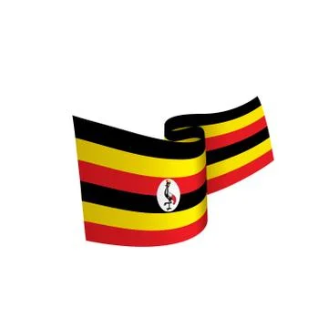 Uganda flag, vector illustration Stock Illustration