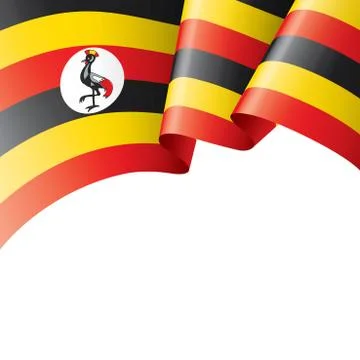 Uganda flag, vector illustration on a white background Stock Illustration