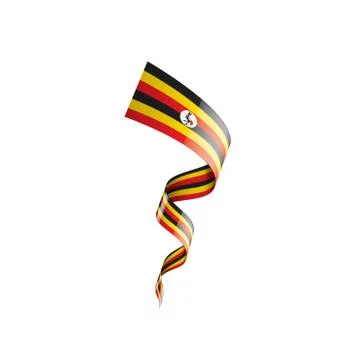 Uganda flag, vector illustration on a white background Stock Illustration