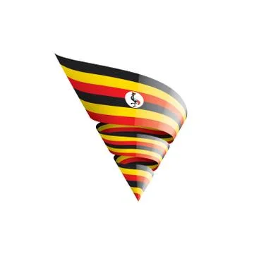 Uganda flag, vector illustration on a white background Stock Illustration