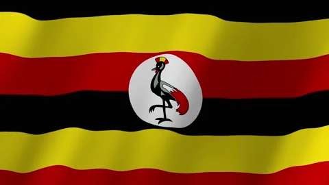 Uganda flag waving animation Stock Footage 222845967