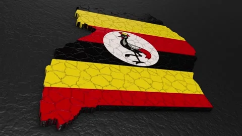 Uganda map 3d. 3d map of Uganda. Stock Footage 276185561